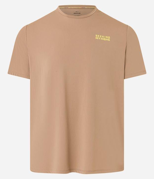 Camiseta Regular com Tecnologia Dry e Estampa Lettering Seeking My Highs - 1