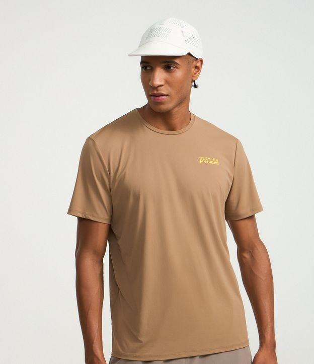 Camiseta Regular com Tecnologia Dry e Estampa Lettering Seeking My Highs - 2