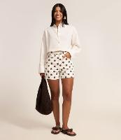 Short Mom em Sarja com Estampa Poá - 2