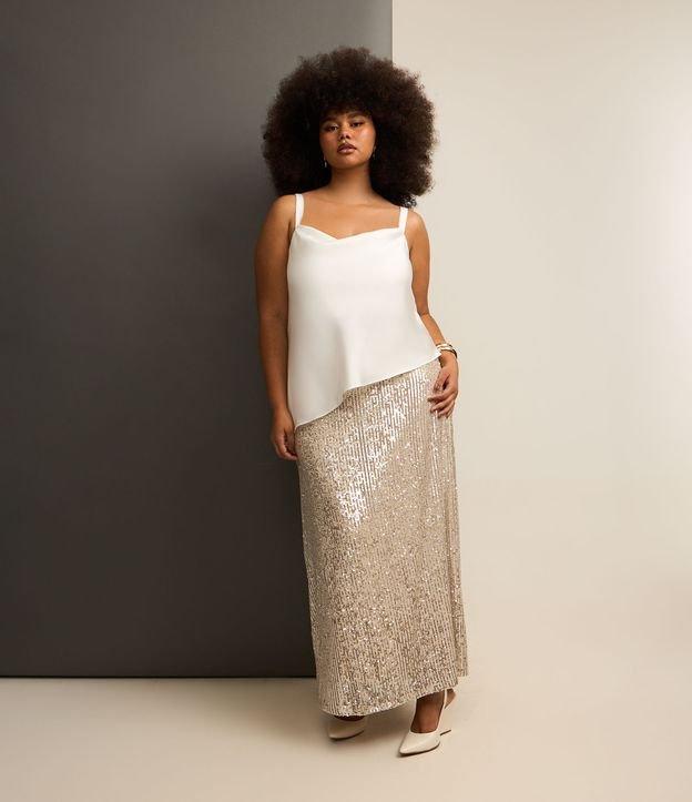 Saia Midi em Paetê Curve & Plus Size - 2