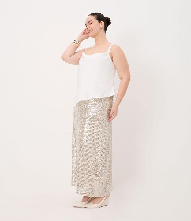 Saia Midi em Paetê Curve & Plus Size - 3