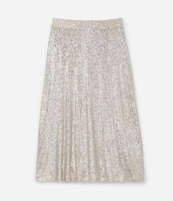 Saia Midi em Paetê Curve & Plus Size