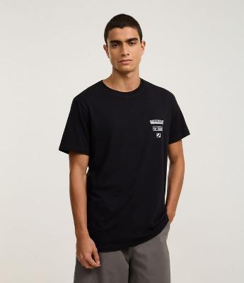 Camiseta Comfort em Algodão com Estampa Frente e Costas Mapa Topográfico