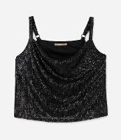 Blusa em Paetê com Decote Degagê Curve & Plus - 1