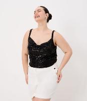 Blusa em Paetê com Decote Degagê Curve & Plus Size - 2