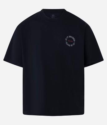 Camiseta Boxy em Algodão com Estampa de Anjos e Lettering The Luck