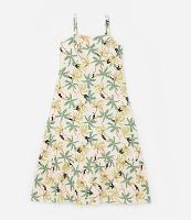 Vestido Midi em Viscolinho com Estampa Tropical Curve & Plus Size - 1