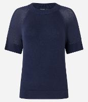 Blusa em Tricô com Cava Raglan e Manga Transparente - 1