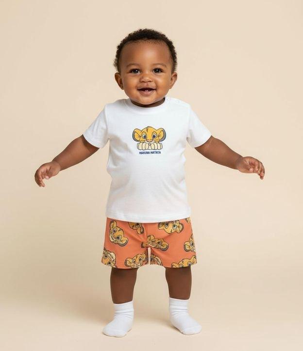 Conjunto em Microfibra com Estampa Rei Leão - Tam 3 a 18 Meses - 2