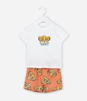 Conjunto em Microfibra com Estampa Rei Leão - Tam 3 a 18 Meses - 1