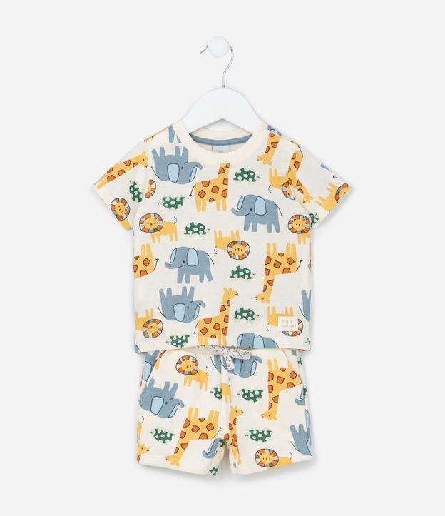 Conjunto Infantil com Estampa de Bichinhos - Tam RN a 18 meses - 1