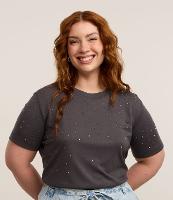 Camiseta com Brilhos Salpicados Curve & Plus Size - 3