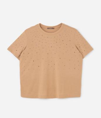 Camiseta com Brilhos Salpicados Curve & Plus Size