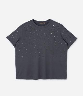 Camiseta com Brilhos Salpicados Curve & Plus Size