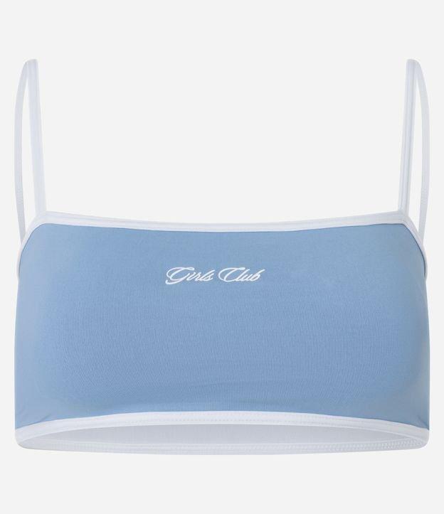 Top Curtinho Esportivo em Microfibra com Viés Contrastantes - 1