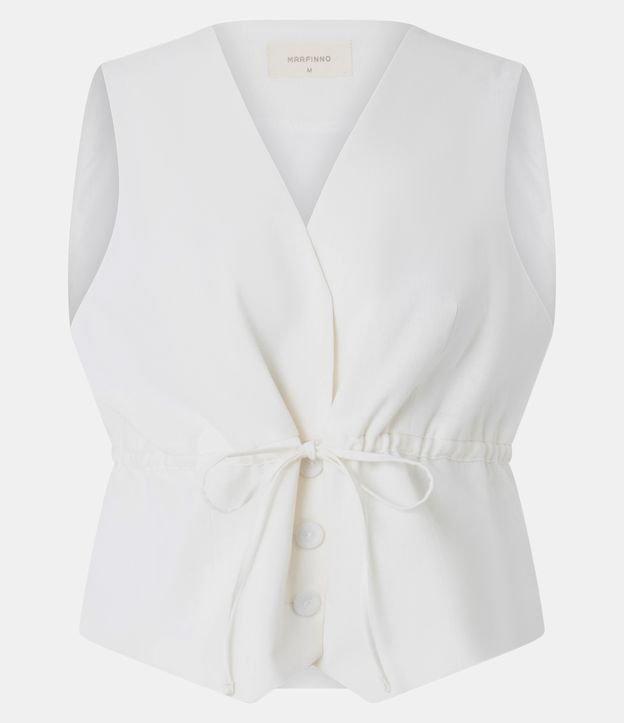 Colete em Viscolinho com Amarração na Cintura - 1