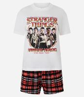 Pijama Short Doll em Algodão com Estampa Stranger Things e Short Estampado - 1