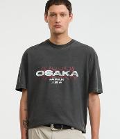 Camiseta Boxy em Algodão com Estampa Lettering  Osaka Japan - 2