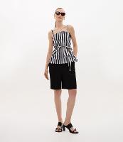 Blusa Listrada de Alça em Tricoline com Amarração - 3