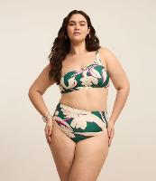 Biquíni Calcinha Hot Pants em Microfibra com Estampa Folhagem e Fio Duplo Curve & Plus Size - 1