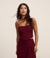 Blusa Alfaiataria em Viscose com Alcinhas - 1