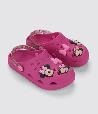 Sandália Babuche Infantil com Patch da Minnie - Tam 23 a 34