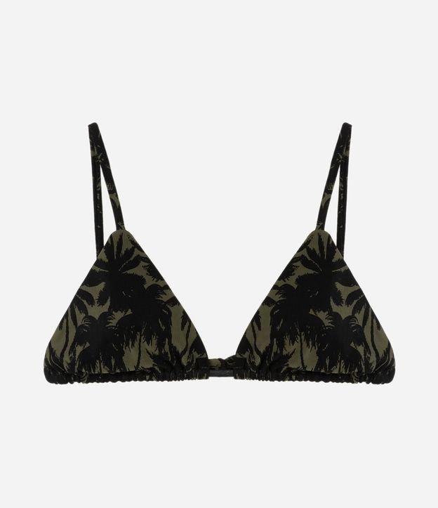 Biquíni Top Cortininha em Microfibra com Estampa de Folhagem - 1