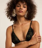 Biquíni Top Cortininha em Microfibra com Estampa de Folhagem - 3