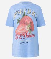 Camiseta T-shirt em Algodão com Estampa de Morango Fresco - 1