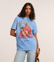 Camiseta T-shirt em Algodão com Estampa de Morango Fresco - 2