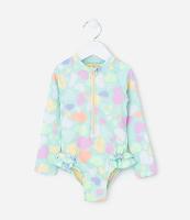 Maiô Infantil com Proteção UV e Babadinhos - Tam 2 a 4 Anos - 1