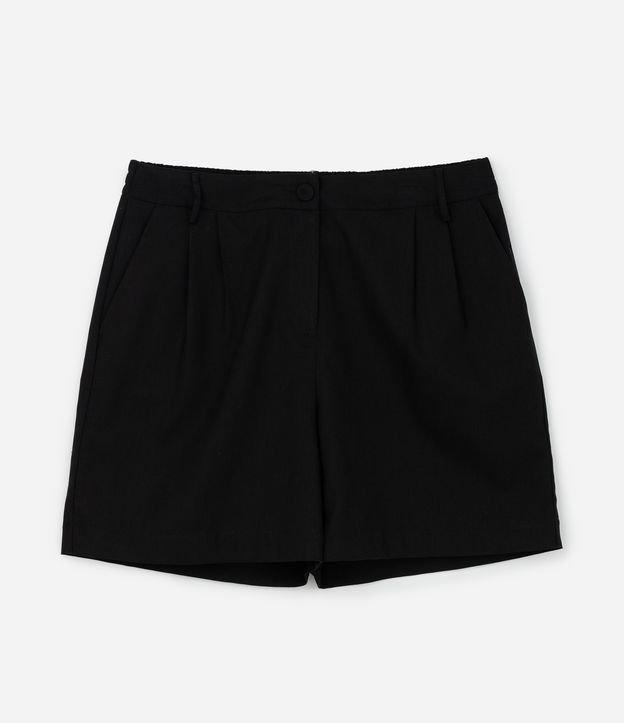 Bermuda com Linho e Pregas Frontais Curve & Plus Size - 1