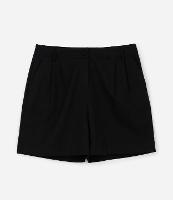 Bermuda com Linho e Pregas Frontais Curve & Plus Size - 1