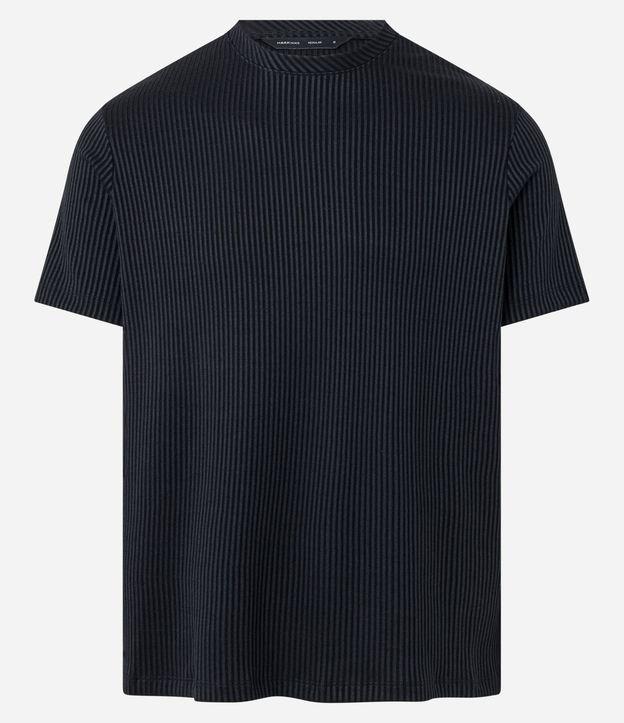 Camiseta Slim Canelada com Textura Vertical - 1
