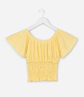 Blusa Regular Infantil com Lastex na Cintura - Tam 5 a 14 Anos - 1