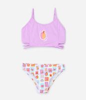 Biquíni Infantil com Tiras Laterais e Proteção UV - Tam 5 a 14 Anos - 1