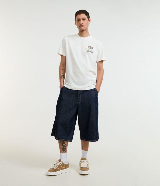 Camiseta Comfort em Algodão com Estampa Frente e Costas de Garça - 2