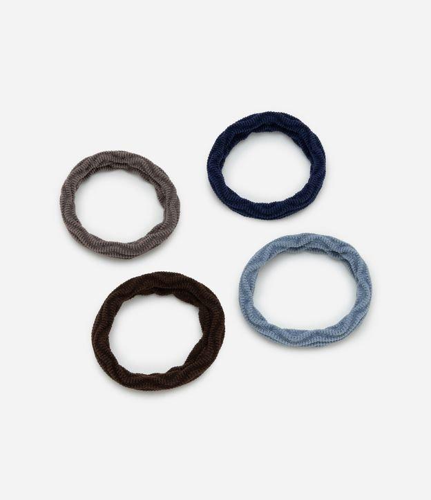 Kit 04 Elásticos de Cabelo Texturizados - 1