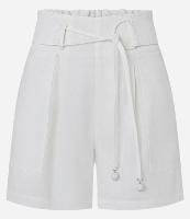 Short Cintura Alta em Viscolinho com Cinto Embutido - 1