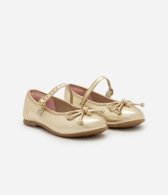 Sapatilha Infantil em PU com Lacinho - Tam 20 ao 25