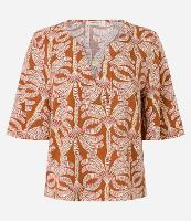 Blusa em Viscose com Miçanga no Decote e Estampa Folhagem - 2