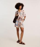 Short Cintura Alta em Viscose com Estampa Tropical - 2