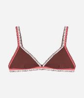 Biquíni Top Triangulo Fixo com Viés e Pesponto Contrastantes - 1