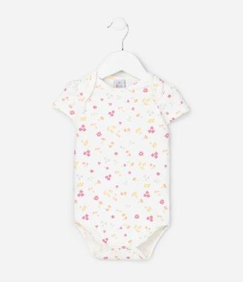 Body Infantil com Estampa Floral Liberty - Tam 0 a 18 Meses