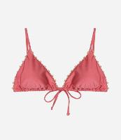 Biquíni Top Cortininha em Microfibra Brilho com Aviamentos de Madeira - 1