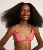 Biquíni Top Cortininha em Microfibra Brilho com Aviamentos de Madeira - 3