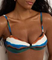 Biquíni Top Torcido em Microfibra com Estampa Aquarelada - 2