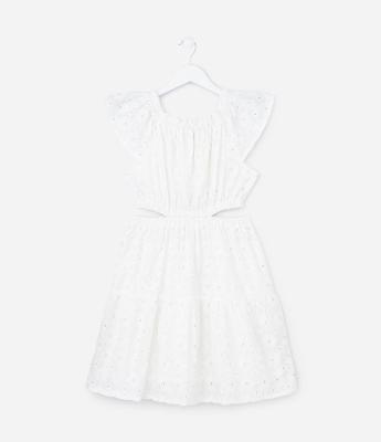 Vestido Marias Infantil em Laise com Cut Out - Tam 5 a 14 Anos