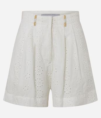 Short Curto com Passantes com Miçangas e Estampa Floral