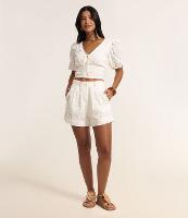 Short Curto com Passantes com Miçangas e Estampa Floral - 2